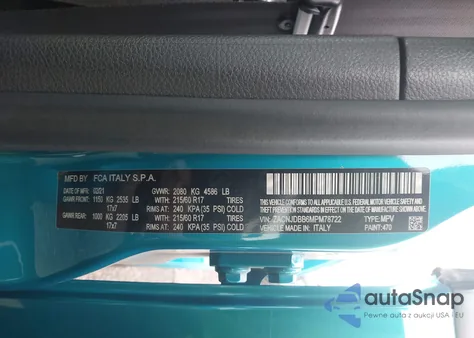 2021 Jeep Renegade Latitude z USA, uszkodzony, nr VIN ZACNJDBB6MPM78722